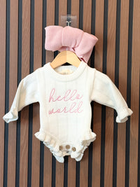 Personalized Ruffled Romper  - Organic Cotton