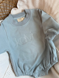 Personalized Sky Blue 100% Organic Cotton
