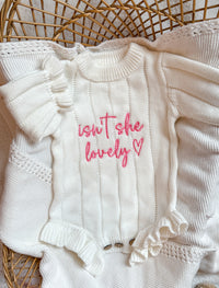 Isn’t She Lovely - White Frilled Romper - Organic Cotton