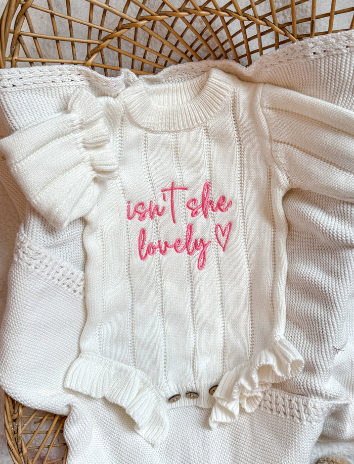 Isn’t She Lovely - White Frilled Romper - Organic Cotton